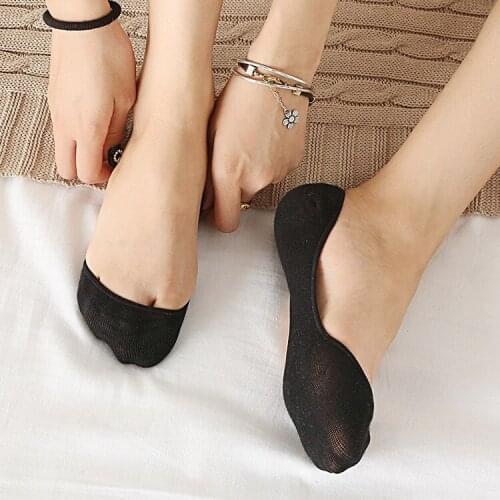 1 pair of thin summer boat socks super shallow seamless invisible socks silicone slip low cotton socks