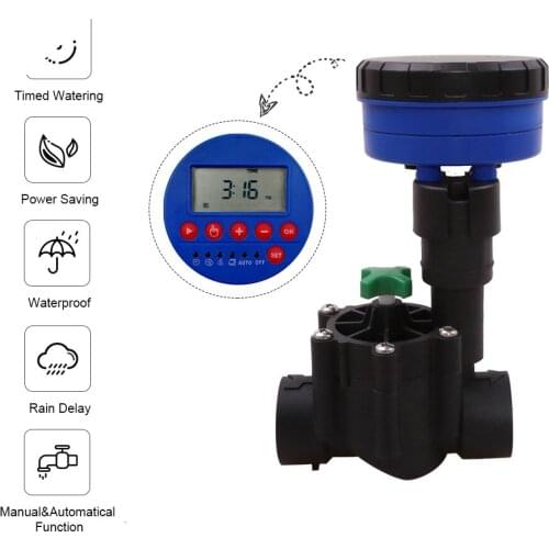 1 Station Garden Automatic Irrigation DC 3V Input Controller Water Timer Watering System Used with 9-12V DC Solenoid Valve#21873
