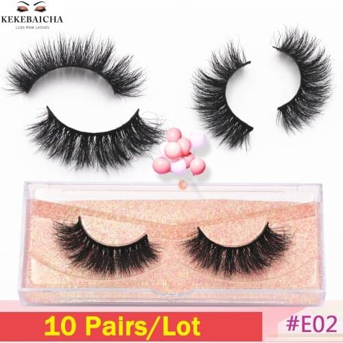 10 Pairs Fake Eyelashes 3D Mink Eyelashes Mink Lashes Natural Dramatic Volume Eyelashes Extension False Eyelash Thick Long Lash