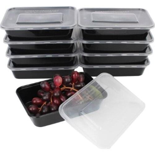 10 Pcs Microwavable Food Meal Storage Containers Reusable Lunch Boxes Bento Box