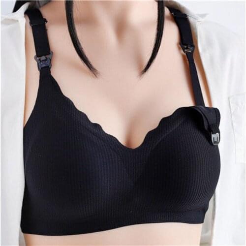 2 Pregnant Women Underwear Breast Feeding Gravida Clothing Gestant Cup C Maternity Nursing Bras Lace Open Button Cotton Lingerie