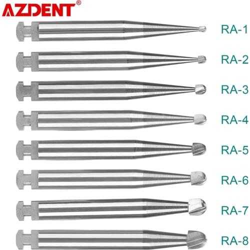 5 pcs/pack Dental Tungsten Carbide Burs Low Speed Round RA Series For dental lab or clinic use Shank Dia.=2.35mm Length=22.5mm