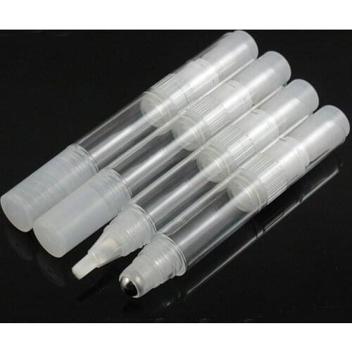 6ml click type plastic cosmetic pen lip glossy balm eye essence roll on ball lip brush art nail skin care cosmetic packing