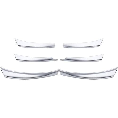 6Pcs Car Front Mesh Grille Head Bumper Cover Trim for Nissan Sunny Versa 14-17