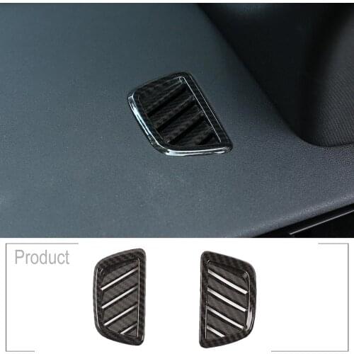 Car Accessories For Range Rover Evoque L551 2019-2020 ABS Carbon Fiber Texture Dashboard Air Conditioning Vent Frame Trim