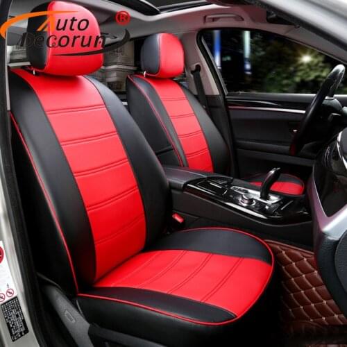 AutoDecorun Custom Car Seats for Peugeot 206CC Car Seat Covers Interior Accessories Leather Car Seat Cushion Supports 12pcs/sets