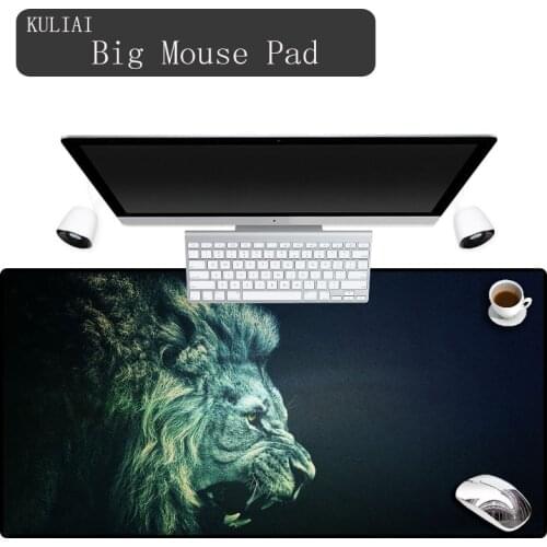 XGZ Black Lion Large Gaming Mouse Pad Locking Edge Mousepad Speed/Control Mouse Mat for CS GO League of Leg Dota 11 Size Mats