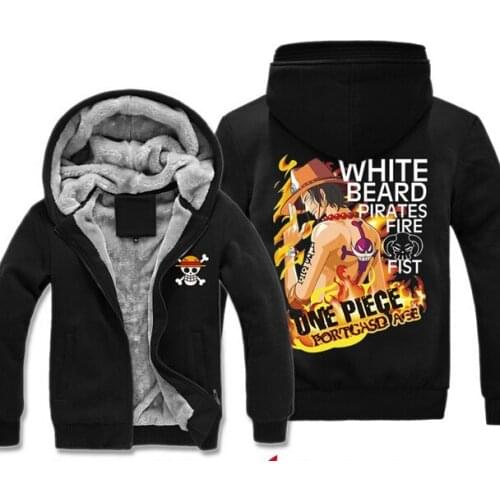 One Piece Japan Anime Luffy Chopper Print cosplay jacket Winter men women Plus velvet Coat Thicken Zipper Hoodies Sweatshirt 6XL