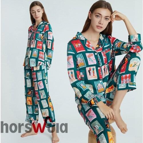 Женские атласные пижамы Horswula China At AliExpress