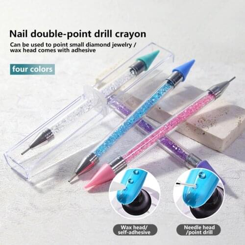 Nail Art Tools Diamond Painting Pen Nails Things Double Head Diamond Embroidery Self-adhesive Drill Pen Nail Accessories Tools
