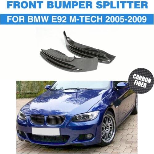 Carbon Auto Front Bumper Lip Splitters Aprons For BMW 3 Series 325i 328i E92 M Tech M Sport Bumper Only 2005-2009