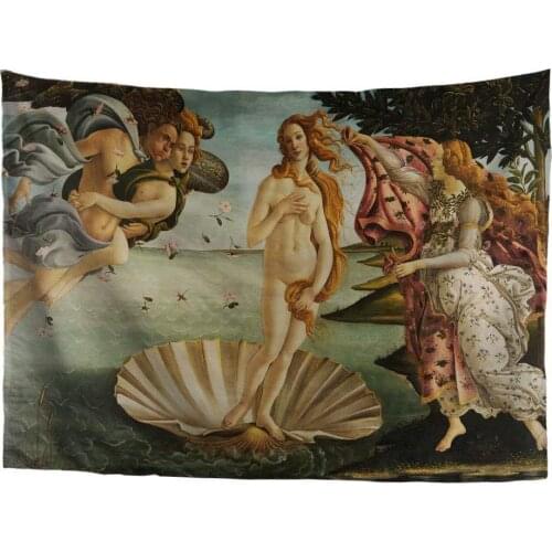 Classic Art Masterpiece Tapestry Series Sandro Botticelli The Birth of Venus Vintage Collection