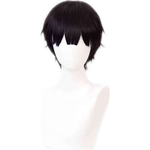 Land tied to the juvenile flower Jun flower jun teak cos wig black-brown short hair