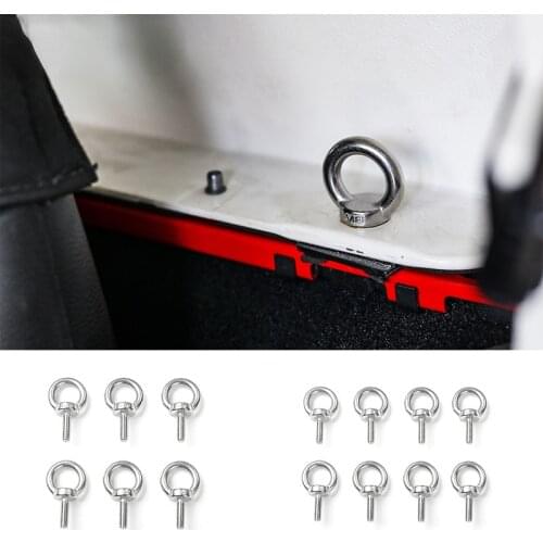 Metal Car Interior Decoration Protect Round Hole Head Car Roof Screws Nut For Jeep Wrangler TJ JK Car Styling