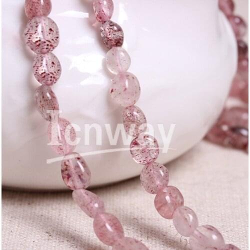 Natural strawberry quartz 5*7MM free shape loose beads DIY bracelet necklace earrings making jewelry craft findings handmade