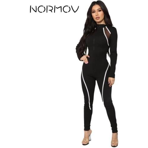 NORMOV One-Piece Yoga Set Fitness Yoga Suits Women Sexy Stitching Jumpsuits High Waist Yoga Pants Fitness Running Leggings