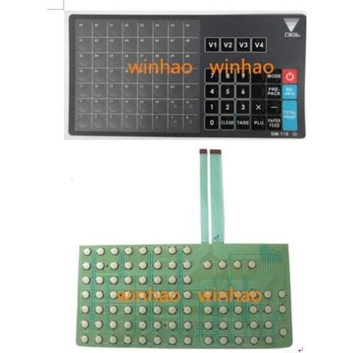 New original sm110 overlay english keyboard film + green internal circuit for DIGI SM-110p and SM-110p plus label scale