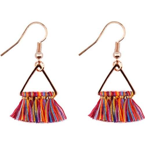 ZWPON 2020 New Cute Mini Tassel Fringe Earrings Women Trendy Jewelry Fashion Bohomian Gold Statement Hanging Earrings Wholesale