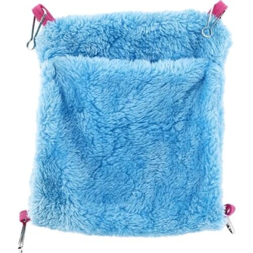 New Mini Sleeping Bag Carrier Animal Housing Pocket Bed Soft Coral Velvet Dutch Pig Squirrel Chinchillas Hamster Cage Hanging