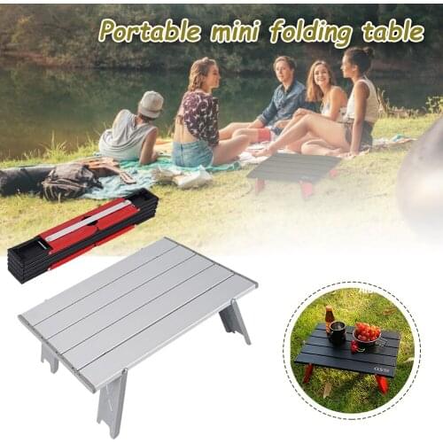 New Camping Mini Portable Foldable Table for Outdoor Picnic Barbecue Tours Tableware Ultra Light Folding Computer Bed Desk