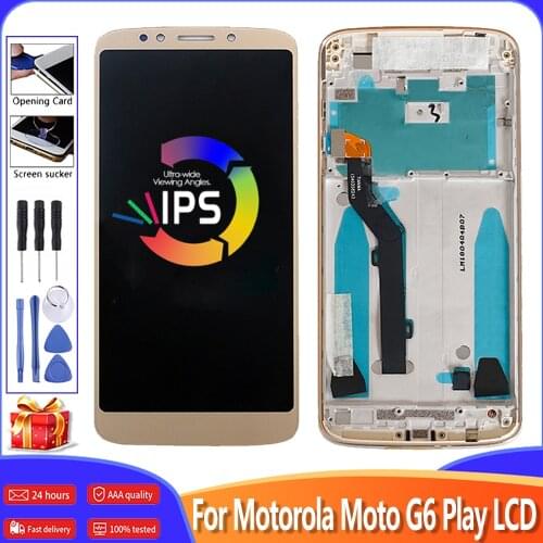 5.7" Original Screen Display For Motorola Moto G6 Play XT1922 LCD Touch Screen With Frame Digitizer Replacement For MOTO G6 Play