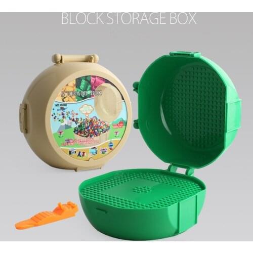Portable Block Storage Box Kids Bricks Case Brinquedos Building Blocks Sets Baseplate Travel Educational Toys for Children