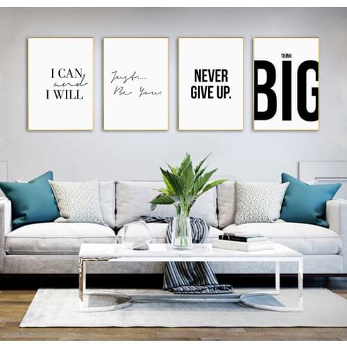 Simple Inspirational Words Painting on Canvas Prints Wall Decorative Poster for Living Room Modern Office Art Picture Home Decor