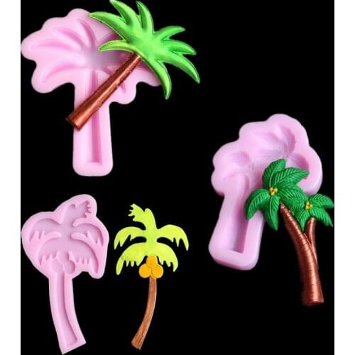 Coconut tree series silica gel mold DIY fudge chocolate mold resin aromatic gypsum wax mold