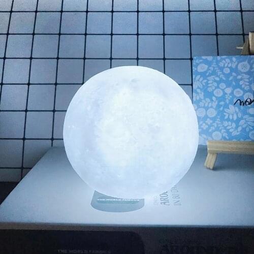 LED Moon Night Light Soft Silicone Night Room Sleep Protection For The Eyes Lamp Touch Switch House Holiday Decoration Lampada