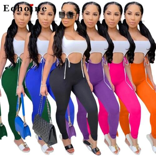 Ultra-Stretch Lace-up Tight Sexy Fashion Two Pcs Set Sports Suit Women Hollow Out Crop Tops Long Pencil Pants Casual Tracksuit