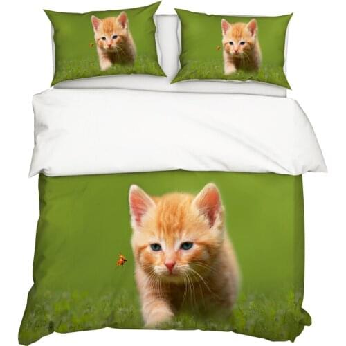 YuXiu 3D Bedding Set Animal Cats Stars blue Duvet Covers 3Pcs Sets Bed Linen Quilt Cover King Queen Full Twin Double Size