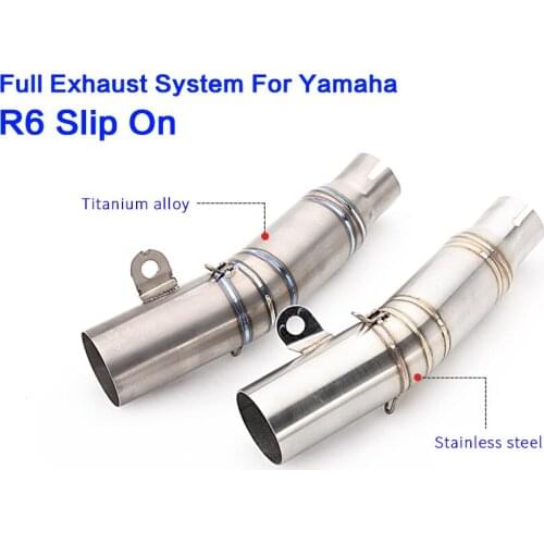YZF R6 Motorcycle Exhaust Escape Tail Exhaust Muffler Pipe Mid Link Connect Pipe for Yamaha YZF R6 YZF-R6 2006-2016
