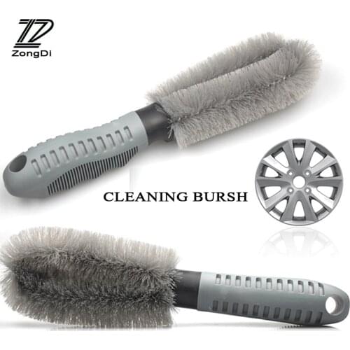 ZD Car Hub Wheel Cleaning Brush Tools Anti-wear For Renault Megane 2 3 Duster VW Touran Passat B6 Golf 7 T5 T4 Fiat Accessories