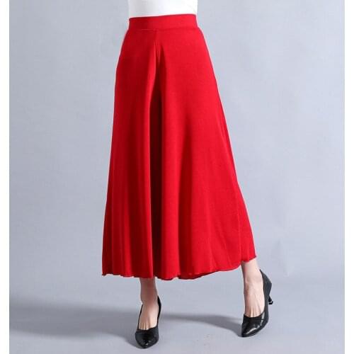Women 2021 Summer Fashion Loose Wide-leg Skirt Pants Female New High Waist Casual Pants Ladies Solid Color Thin Trousers E70