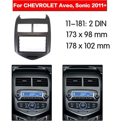 2 din Radio Fascia for CHEVROLET Aveo Sonic HOLDEN Barina (TM) Double Din Radio DVD Stereo CD Panel Dash Moun 11-181