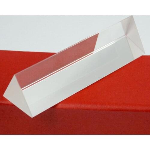 30x30x100mm K9 Crystal Triangular Prism for Teaching Light Spectrum Physics Photo Optical Instruments Rainbow Experiment