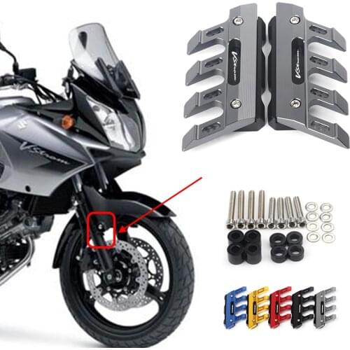 For SUZUKI V-Strom DL650 DL650XT DL 650 Motorcycle CNC Accessories Mudguard Side Protection Block Front Fender Anti-Fall Slider