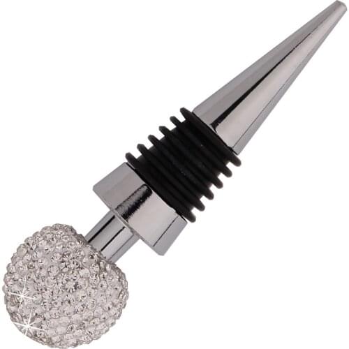 Diamonds Stoppers Zinc Alloy Bottle Plug Beverage Stopper For Bar Party Restaurant Kitchen Bar Wine Stopper (White)