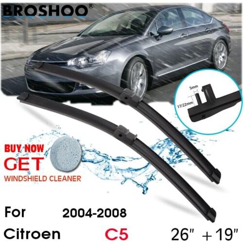 Car Wiper Blade Front Window Windscreen Windshield Wipers Blades Side Pin Auto Accessories For Citroen C5 26''+19'' 2004-2008
