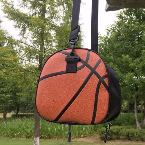 Shoulder Basketball Bag with Adjustable Shoulder Strap PU Double Zipper Large Capacity Suitable for Soccor Volleyball A66