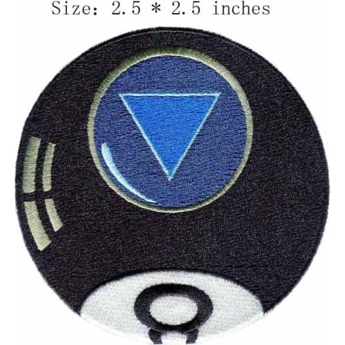 The black ball 2.5"wide embroidery patch for palestine/alaska/albania