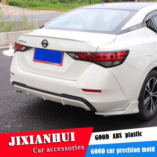 For Sentra SYLPHY Spoiler 2020-2021 Nissan Sentra RS High Quality Spoiler ABS Material Car Rear Wing Primer Color Rear Spoiler