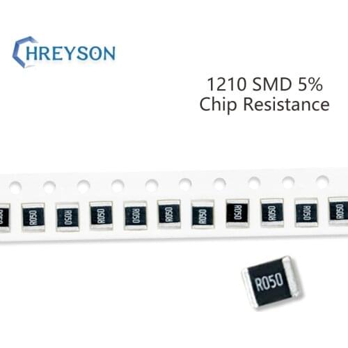 100Pcs 1210 SMD Resistor Kit 5% Tolerance 0R-22M 22K 24K 27K 30K 33K 36K 39K 43K 10 Ohm Full Value Available DIY Assorted Set