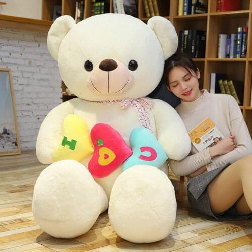 Cute Teddy Bear Plush Toy Soft Stuffed Cartoon Animal I Love You Bear Doll High Quality Confession Artifact Lovers Birthday Gift