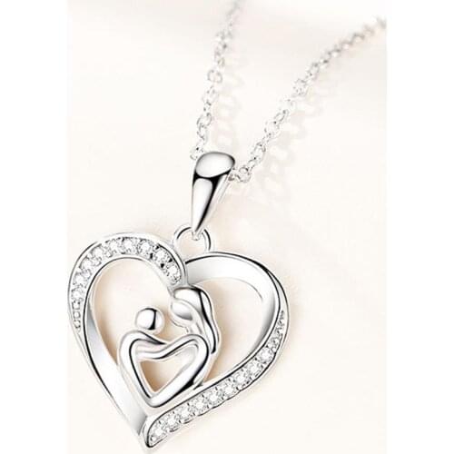 Fashion Heart Shape Cat Hummingbird Flower Animals Pendant Crystal Necklace For Women Charm Jewelry Female Wedding Party Gifts