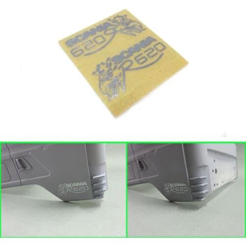 Commemorative Metal Sticker Decoration for 1/14 Tamiya RC Truck Trailer Tipper Scania R620 Car Diy Parts