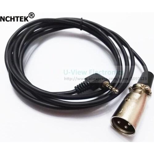 NCHTEK 90 Degree Angled 3.5mm 1/8" TRS Stereo Male to XLR 3Pin Male Microphone Connector Extension Cable 1.8M/Free shipping/2PCS
