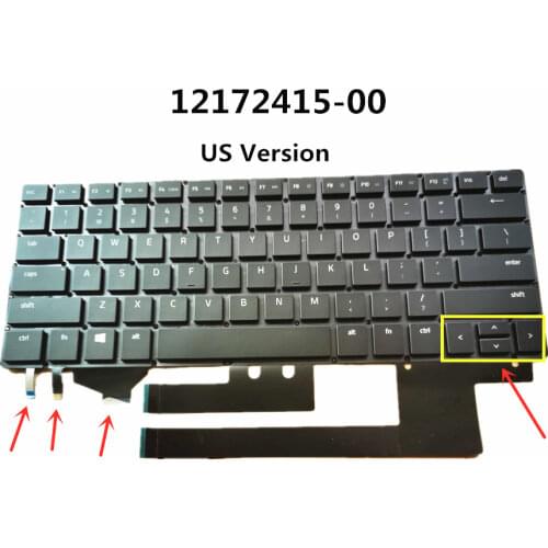 Laptop/Notebook US Backlight Keyboard for Razer Blade 12.5 Stealth RZ09-01652 RZ09-01652E22 11624981-00 2B-BAL01B200