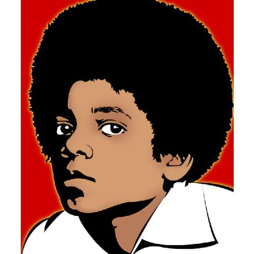 Canvas prints cool picture Young Michael Jackson with a fashion Hairstyle living room wall decor art