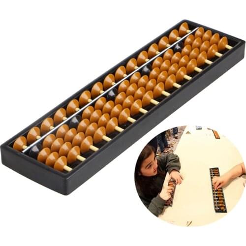 Plastic Abacus 15 Digits Arithmetic Tool Kids Math Learn Aid Caculating Toys